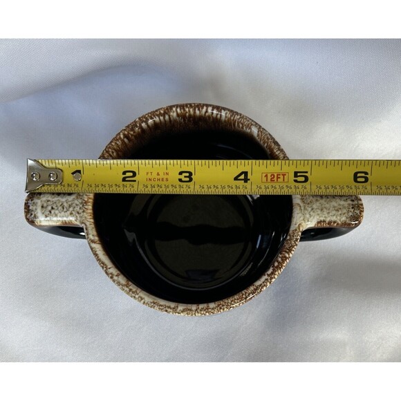 1970s Pfaltzgraff Open Sugar Bowl - Brown Drip - 2.5"H Vintage - Picture 5 of 8